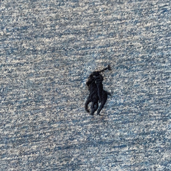 Polo heatherd  blue long sleeve tshirt - Picture 2 of 4